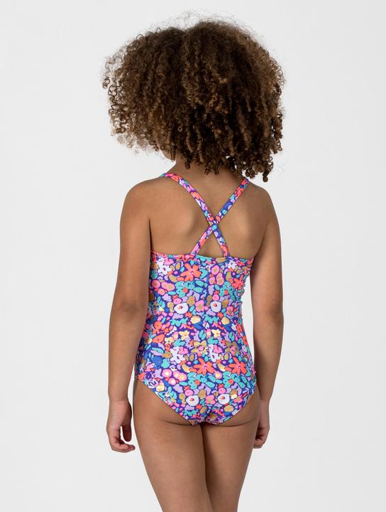 Immagine prodotto Olaian Badeanzug Surfen Mädchen geblümt Hanalei blau/rosa (5, 6)