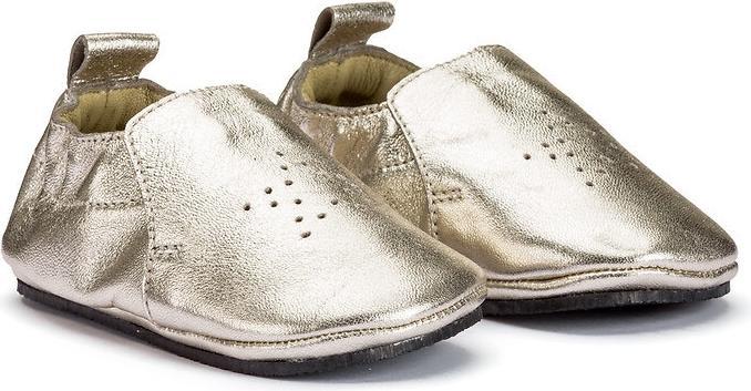Produktbild La Redoute Collections Goldfarbene Lederhausschuhe mit Sternmotiv (18)