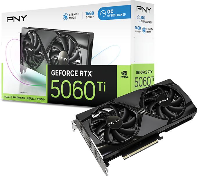 Image du produit PNY GeForce RTX 5060 Ti Overclocked Dual Fan (16 Go)