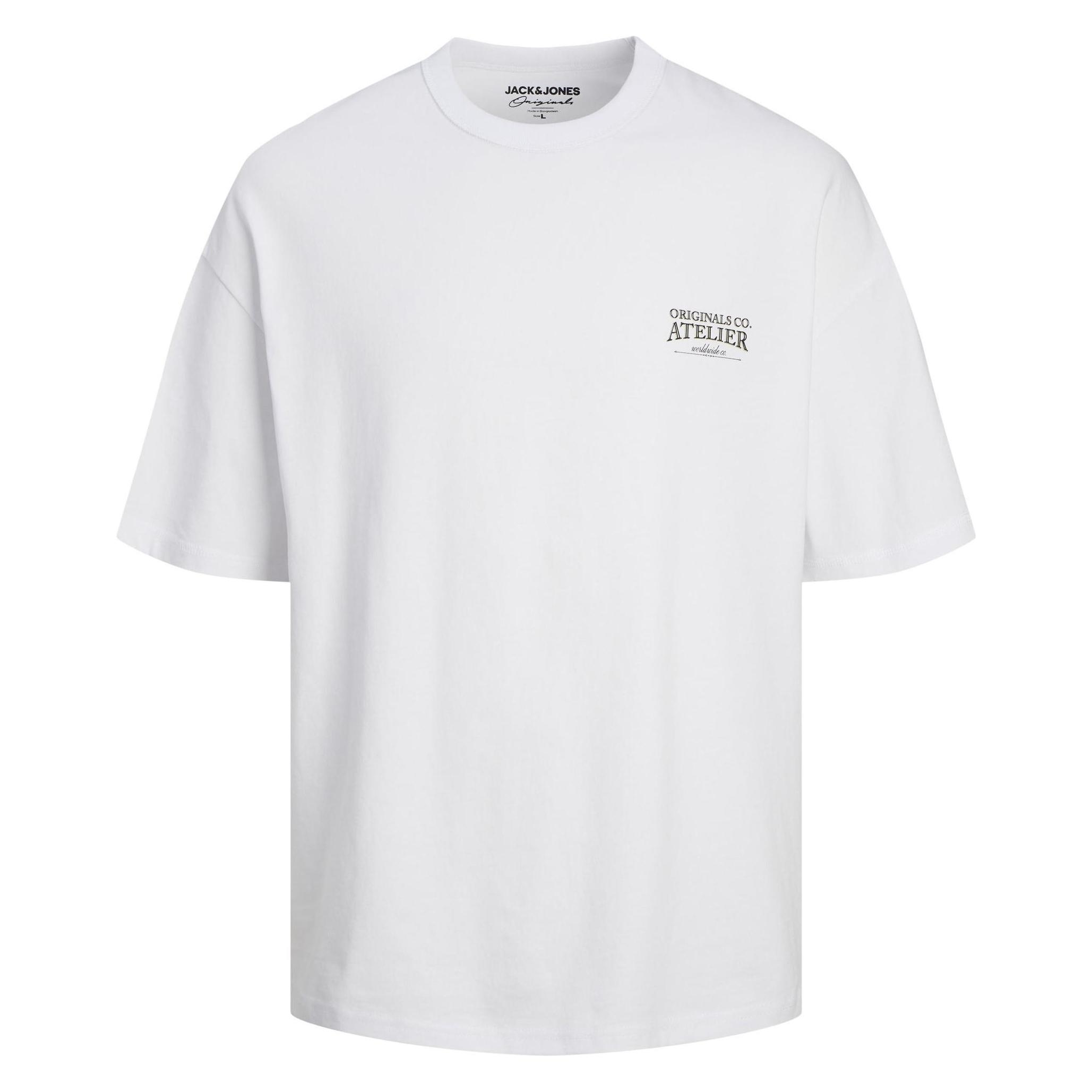 Jack & Jones, Herren, Shirts, Gedruckt Rundhals T-shirt T-shirt, Weiss, (Xxl)