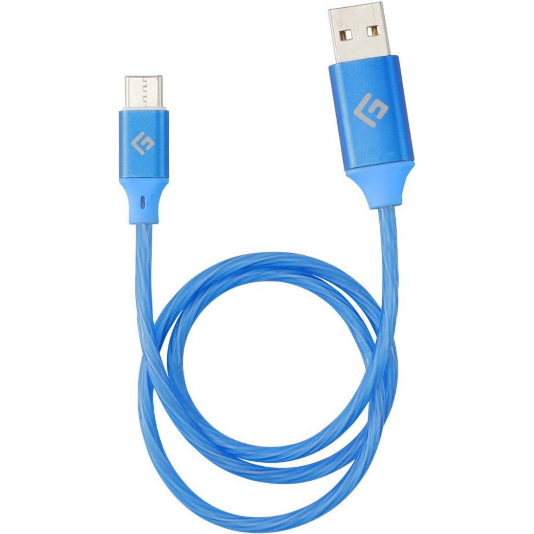 Floating Grip 0,5M LED USB-C Cable (Blue) (0.50 m), USB Kabel