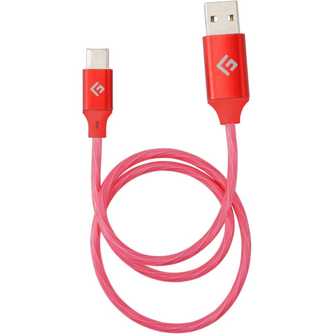 Thumbnail - Floating Grip 0,5M LED USB-C Cable (Red) (0.50 m), USB Kabel