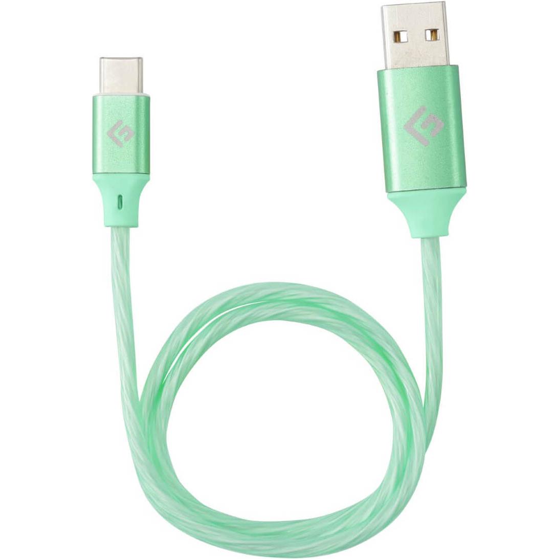 Thumbnail - Floating Grip 0,5M LED USB-C Cable (Green) (0.50 m), USB Kabel