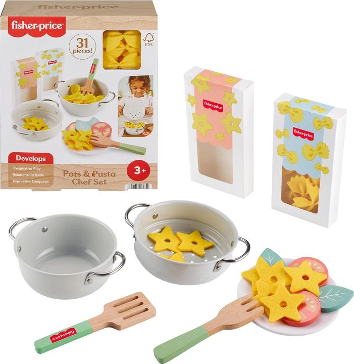 Fisher-Price Pasta-Kochset aus Holz