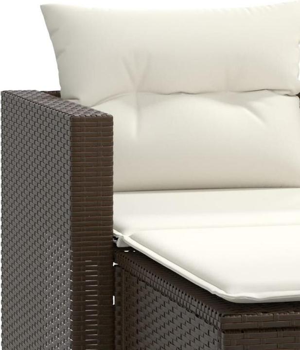 Produktbild vidaXL Gartensofa 2-Sitzer mit Hockern