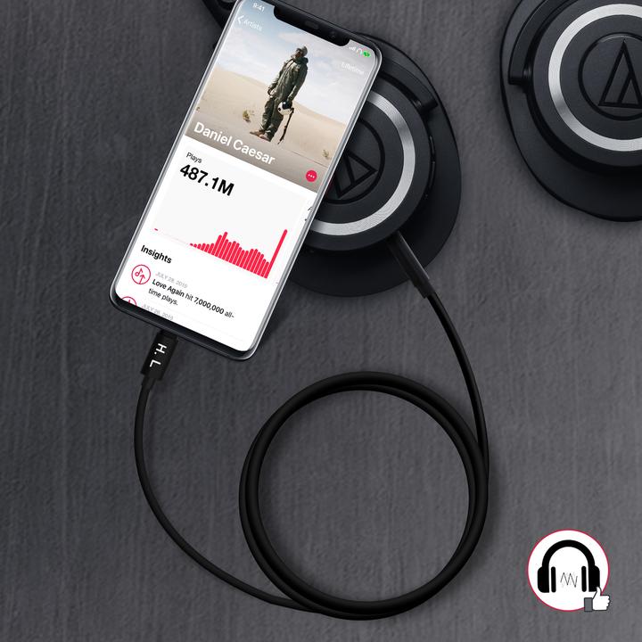 Image du produit Avizar Câble Lightning vers jack 3,5 mm (1 m)