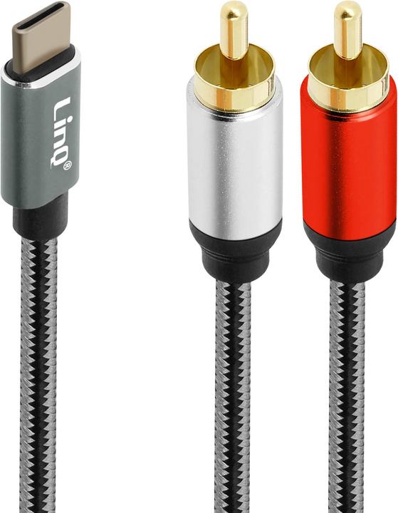 Actual product image LinQ USB-C to 2x RCA male cable (1.50 m)