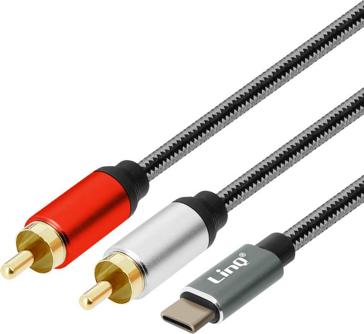 Actual product image LinQ USB-C to 2x RCA male cable (1.50 m)