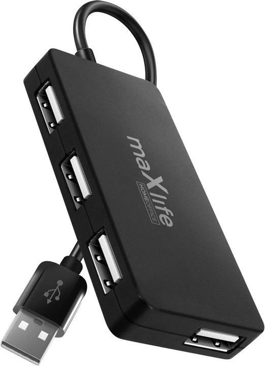 Actual product image Maxlife USB hub, 4 USB ports (USB-A, 4 Ports)