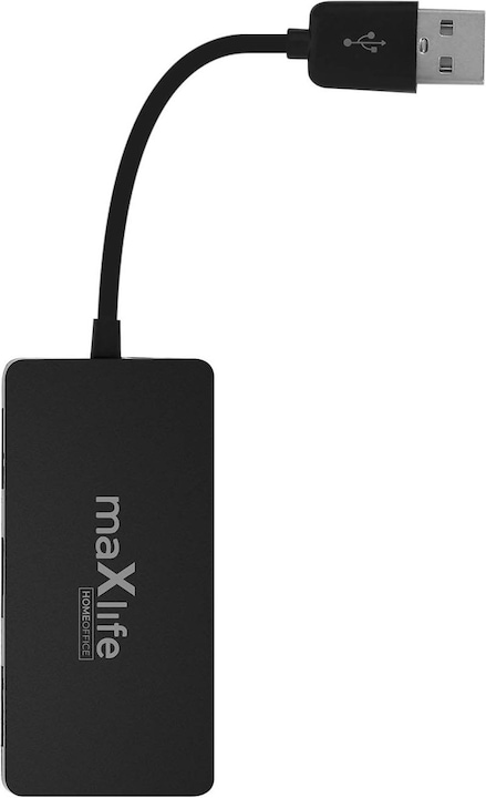 Produktbild Maxlife USB-Hub, 4 USB-Anschlüsse (USB-A, 4 Ports)