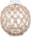 Giftdecor sfera di vetro media in corda naturale (1 x, 18 x 18 x 20 cm)