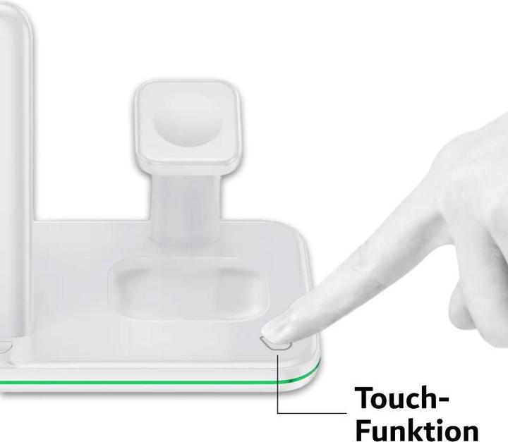 Immagine prodotto Hermex Stazione di ricarica 3 in 1 per smartphone Smartwatch Cuffie Docking Station (15 W)