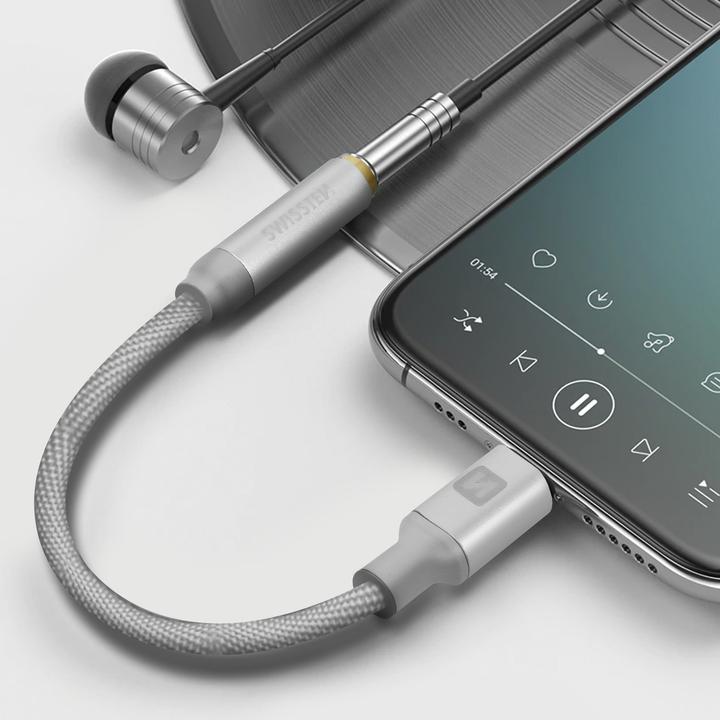 Productafbeelding Swissten Lightning / 3.5mm Audio Adapter (3,5 mm aansluiting, Bliksem)