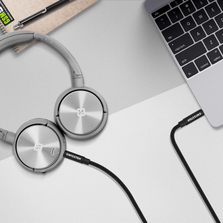 Actual product image Swissten 3.5mm Aux Audio Cable (1.50 m, 3.5mm jack (AUX))
