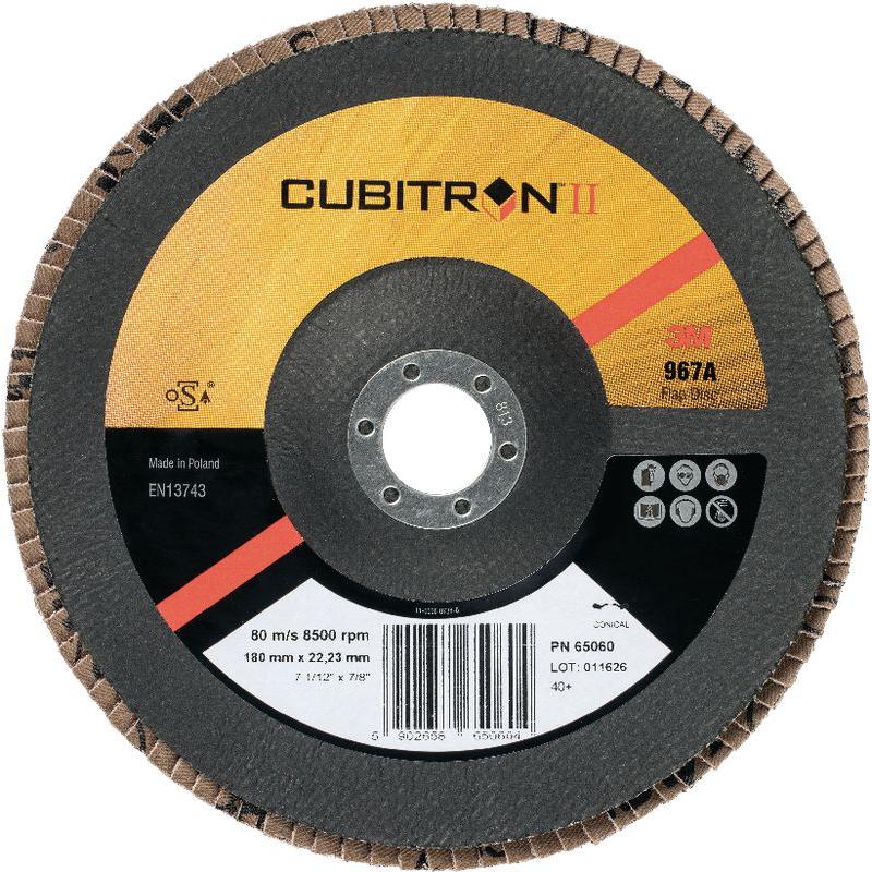 3M, Schleifmittel, Fächerschleifscheibe CUBITRON II, Typ 967A, konisch (40+)