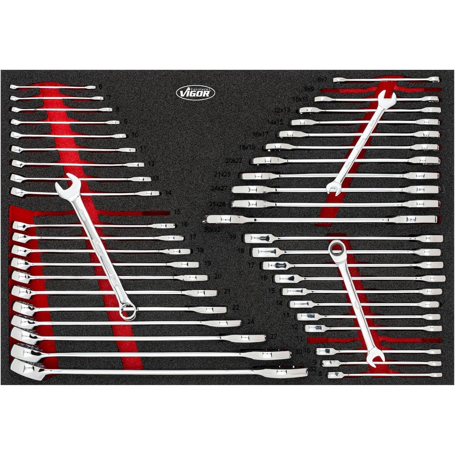 Vigor Argento Chiave Inglese, V6724n Ring-Maulschlüssel