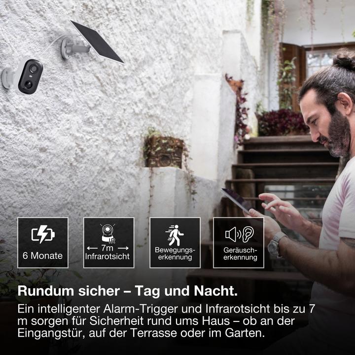 Produktbild Osram Smart+ Wifi Outdoor Camera Battery Solar White (2560 x 1440 Pixels)