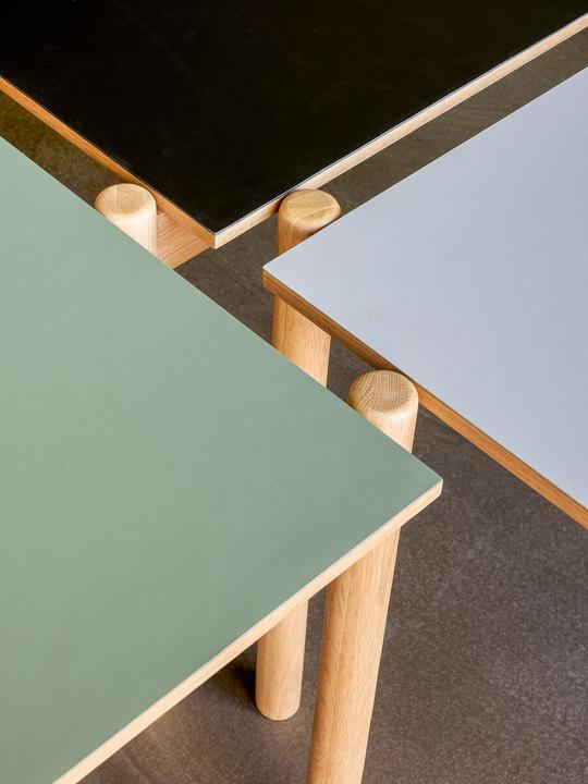 Actual product image Hübsch Oblique Dining Table Rectangular Olive (190 x 107 x 75 cm)
