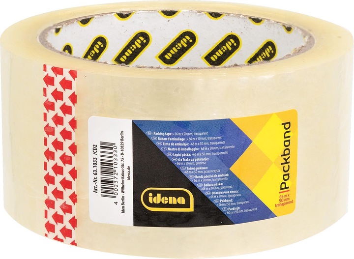 Produktbild Idena Packband geräuscharm transparent 5cmx66m