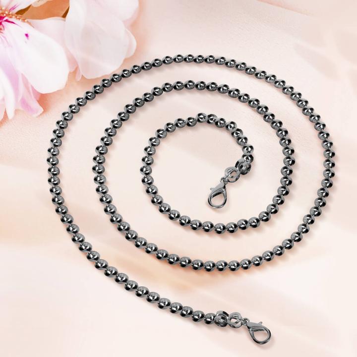 Image du produit Avizar Bijoux pour téléphone portable, chaîne à boules, 110cm