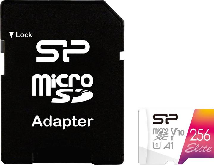 Produktbild Silicon Power memory card Elite Micro SDXC 256GB UHS-I A1 V10 (256 GB, microSDXC, UHS-I)