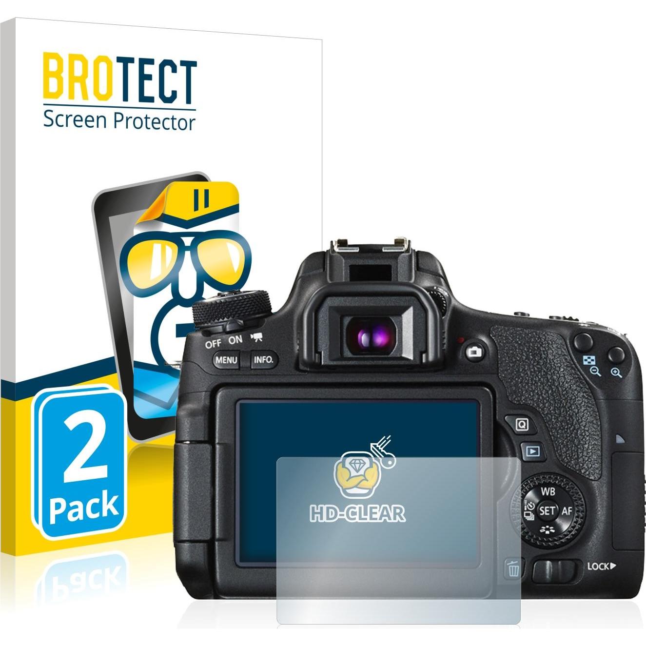 BROTECT Schutzfolie Displayschutz Klar (Displayschutz, EOS 760D), Kameraschutz, Transparent