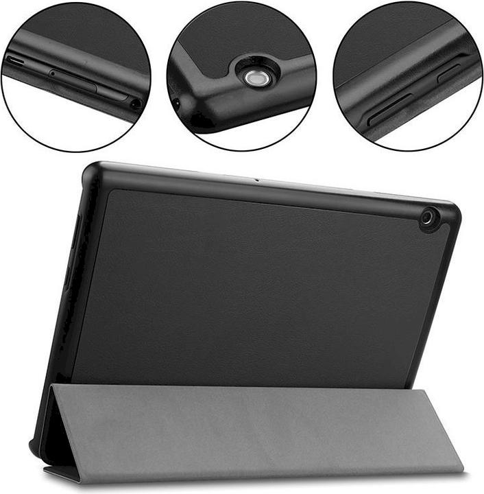 Productafbeelding Source iPad 10.2 Tri Fold Case Zwart (Apple iPad 2019 (7e generatie), Apple iPad 2020 (8e generatie), Apple iPad 2021 (9e generatie))