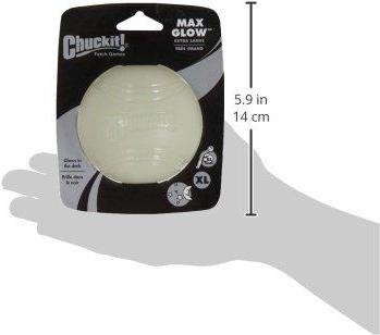 Immagine prodotto Chuckit! CHUCKIT MAX GLOW Incandescente diametro 9 cm taglia XL Bianco (Palla giocattolo per cani)