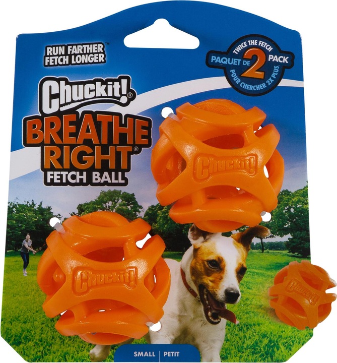 Produktbild Chuckit! CHUCKIT BREATHE RIGHT Bring the ball Lots 6.5 cm in diameter Size M 2 pcs Orange (Ballspielzeug Hund)