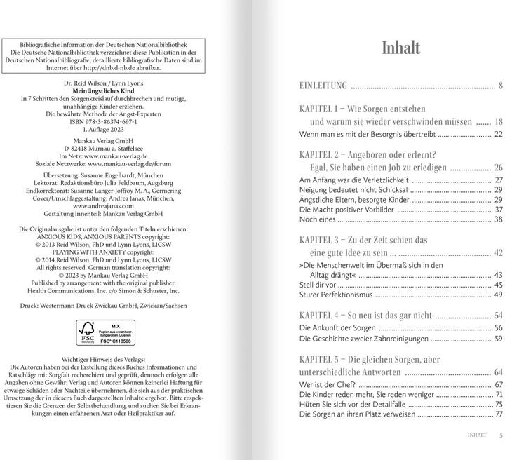 Produktbild Mein ängstliches Kind. In 7 Schritten den Sorgenkreislauf durchbrechen und mutige, unabhängige Kinde (Deutsch, Lynn Lyons, Reid Wilson, Susanne Engelhardt, 2023)