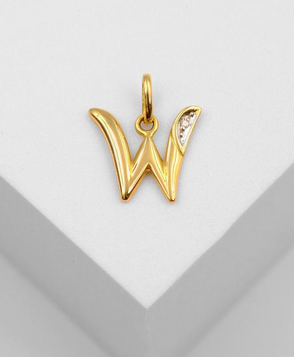 Produktbild Muau Buchstabe (750, 18K Gelbgold, Weissgold)