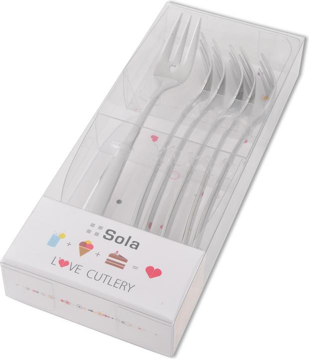Actual product image Sola Cake fork set with heart (6 Piece, Pitchfork)