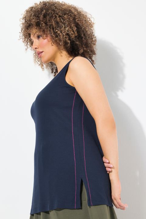 Image du produit Ulla Popken Débardeur en jersey côtelé. Décolleté V. Coupe Slim (42, 44)