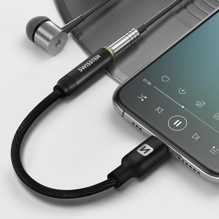 Productafbeelding Swissten Lightning / 3.5mm Audio Adapter (3,5 mm aansluiting, Bliksem)
