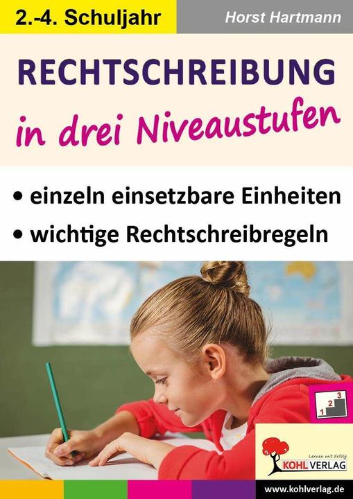 Produktbild Rechtschreibung in drei Niveaustufen / Klasse 3-4 (Deutsch, Horst Hartmann, 2017)