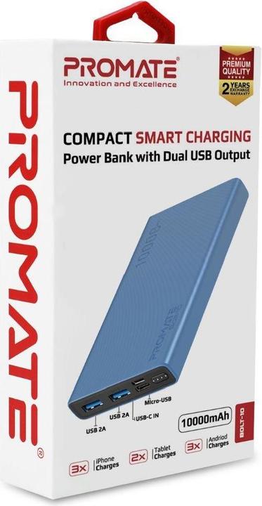 Actual product image ProMate Bolt-10 Power Bank 10W (10000 mAh, 10 W, 37 Wh)