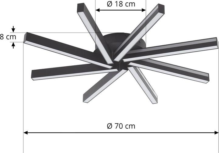 Actual product image Lucande Tjado (1600 lm)