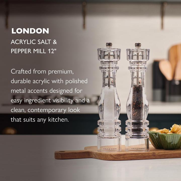 Produktbild Cole & Mason Cole&Mason Salzmühle London 30 cm, Transparent, Materialtyp: Metall (Salz)