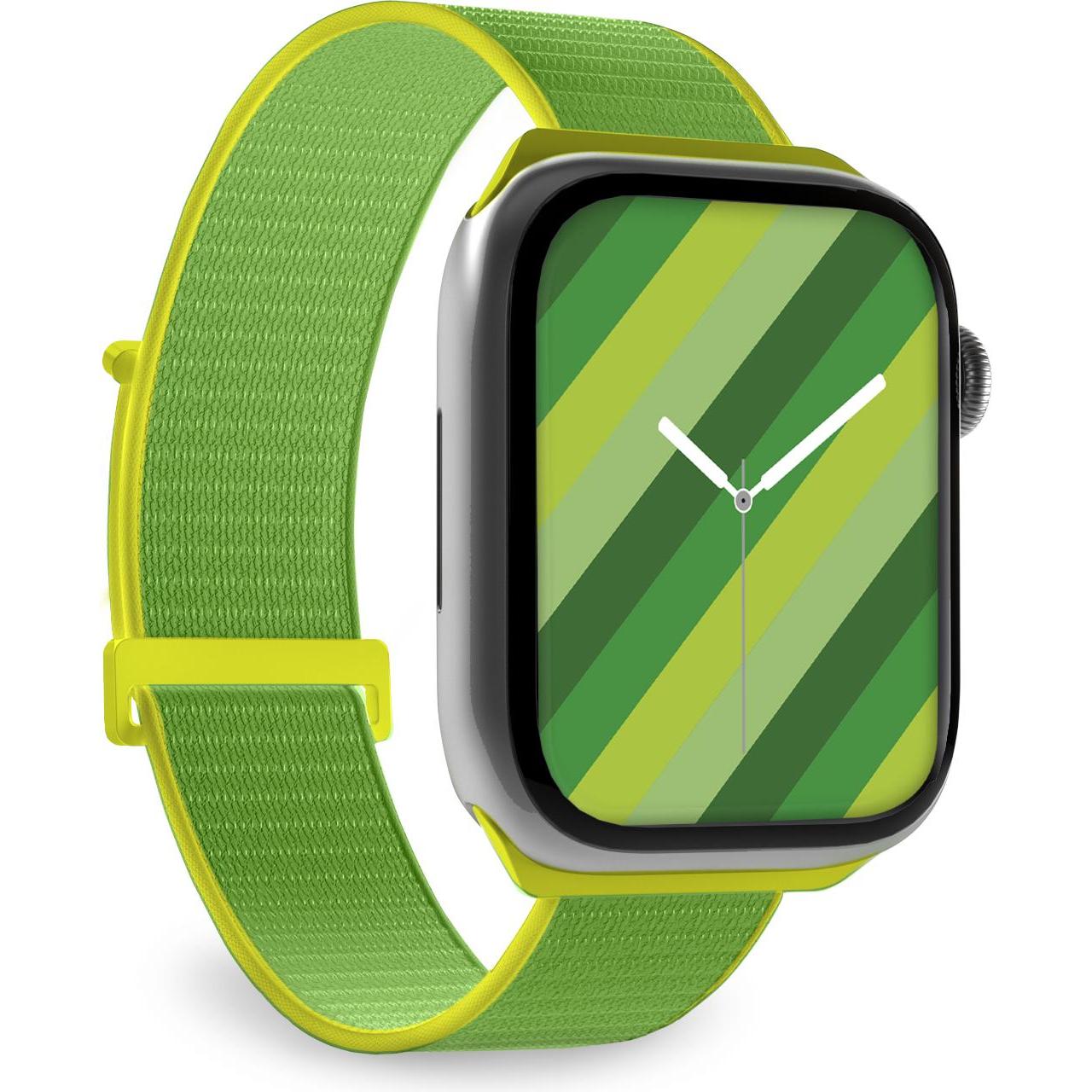 Caseme Uhrenarmband für Apple Watch 42/44/45 mm mit Klettverschluss (42 mm, 44 mm, 45 mm, Metall, Nylon), Uhrenarmband, ...