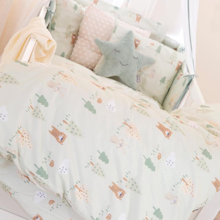 Produktbild Roba Bettwäsche 2-teilig Woodland Buddies (100 x 135 cm, 40 x 60 cm)