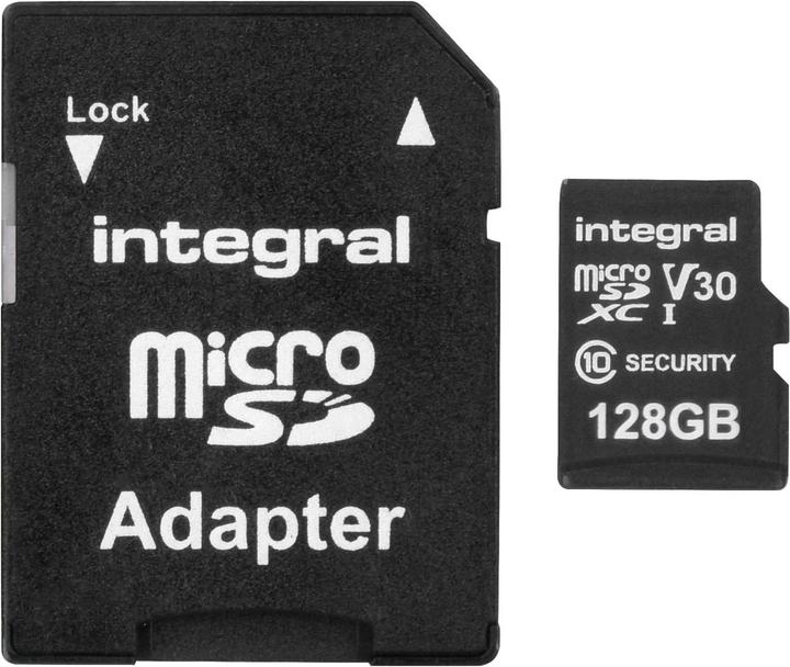 Produktbild Card Security Micro SDHC 128 GB Class 10 UHS-I / U3 A1 V30 (INMSDX128G10-SEC) (128 GB, microSDXC, U3, UHS-I)