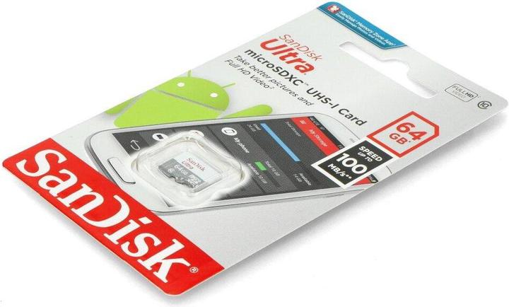 Image du produit SANDISK MEMORY Micro SDXC 64GB UHS-I/SDSQUNR-064G-GN3MN (64 Go, microSDXC, UHS-I)