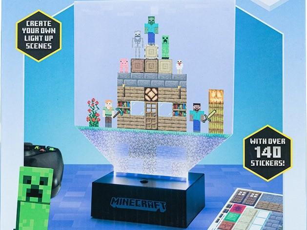 Actual product image Paladone Products Minecraft Build a Level lamp and 140 stickers