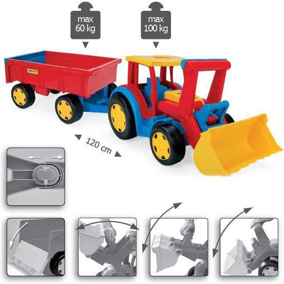 Thumbnail - Wader Traktor mit Anhänger