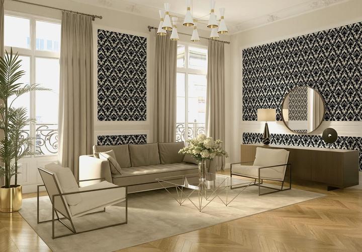 Produktbild Architects Paper Beflockte Castello 2 (53 x 1000 cm)