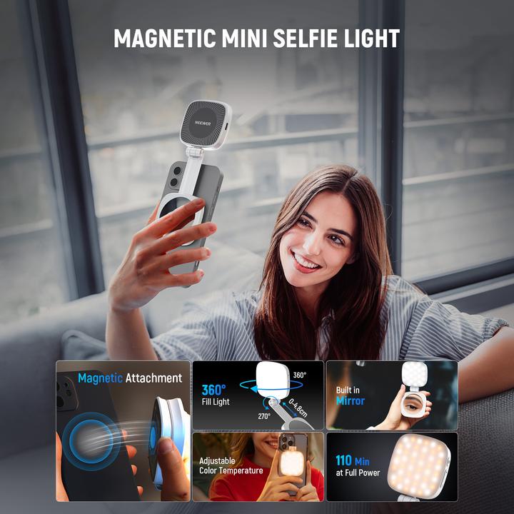 Produktbild Neewer Basics NL48B Magnetic Selfie Light (White) (Videoleuchte)