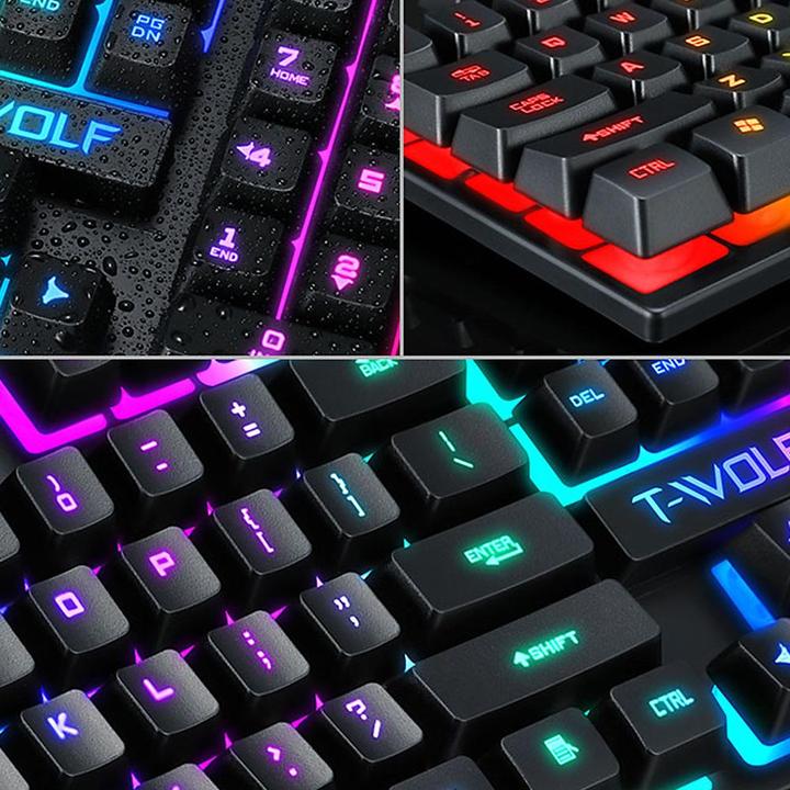 Produktbild T-WOLF T20 gaming keyboard with LED light (ENG)