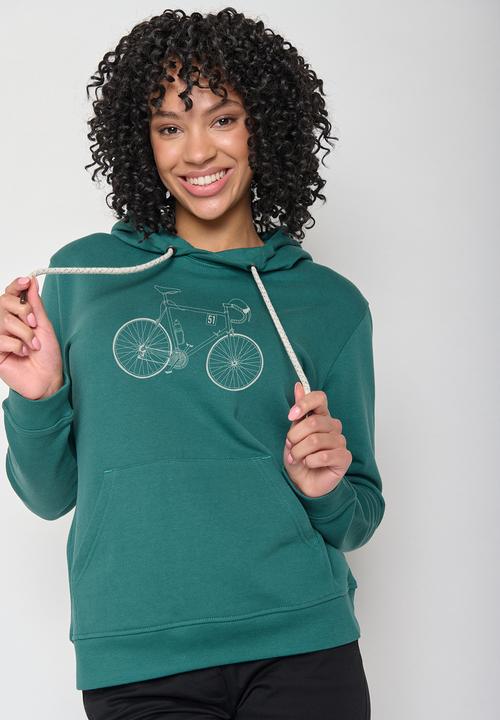 Immagine prodotto Greenbomb Felpa con cappuccio Bike Classic Chipper da donna in cotone (M)