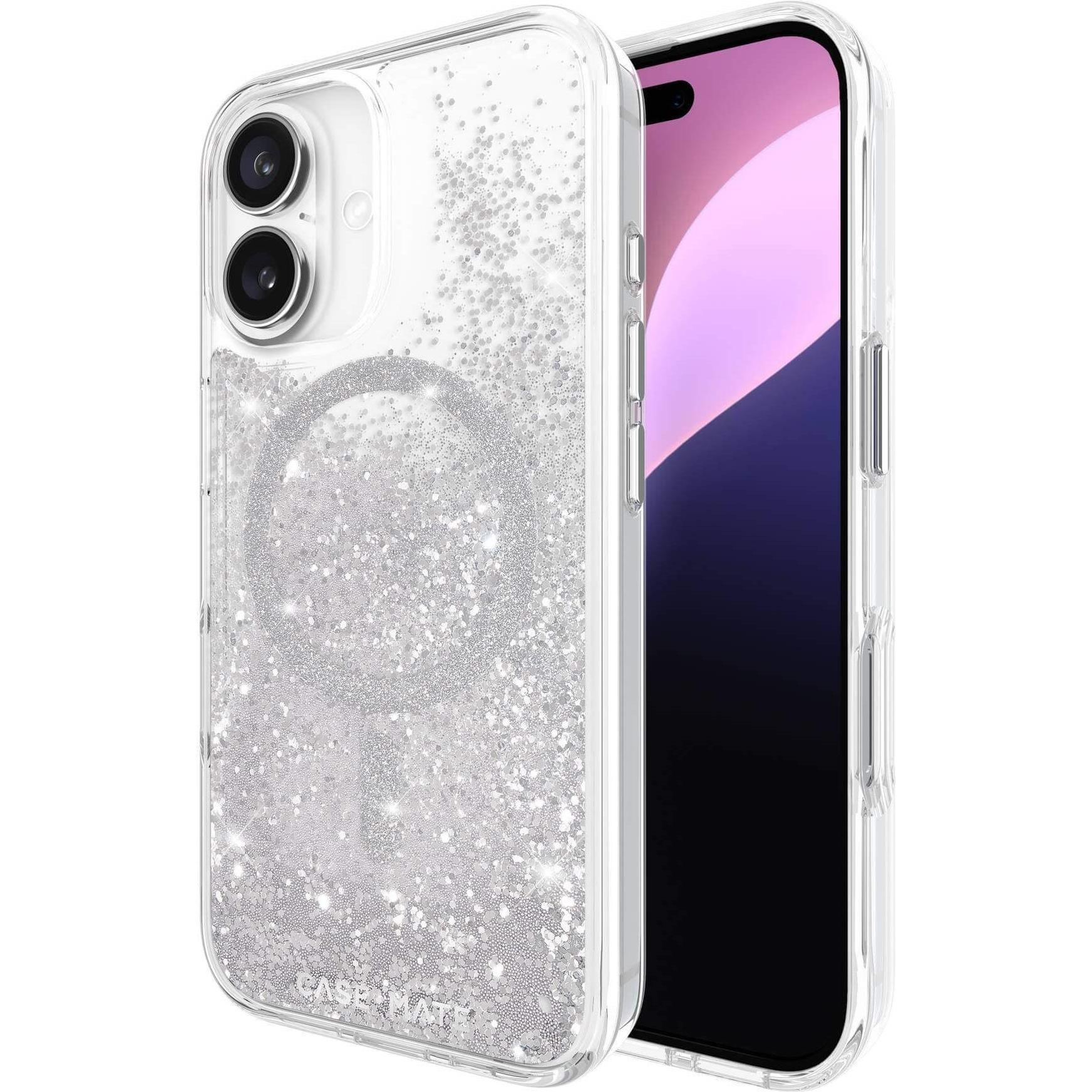 Case-Mate Waterfall MagSafe Case (Apple iPhone 16), Smartphone Hülle, Silber