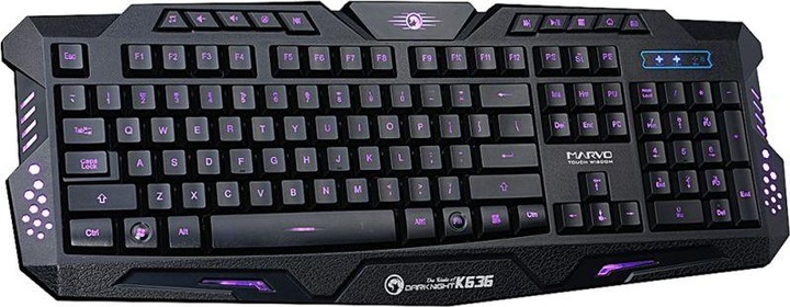 Actual product image Marvo K636 gaming keyboard, EN (US, Cable)